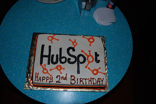 HubSpot birthday cake