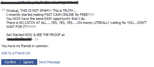 Facebook spam